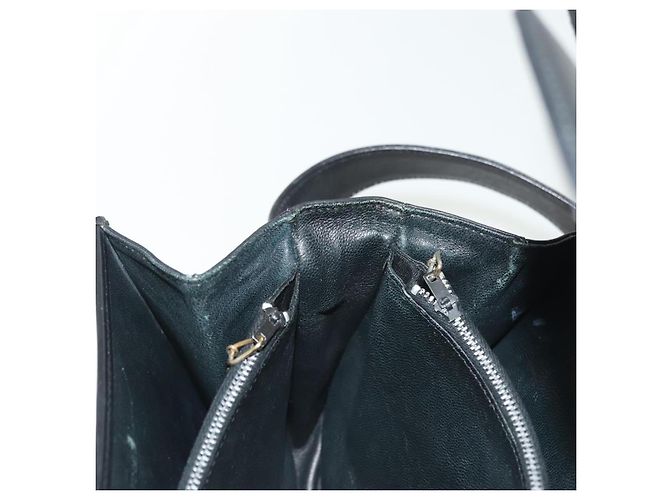 Borsa a Spalla CÉLINE Carrozza in Pelle Nera e Oro Auth yk19109 Nero D'oro - vista 19