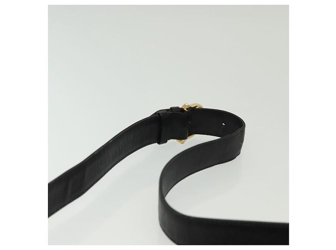 Borsa a Spalla CÉLINE Carrozza in Pelle Nera e Oro Auth yk19109 Nero D'oro - vista 8