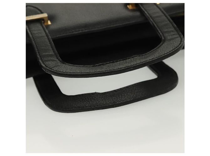 Borsa da lavoro in pelle nera e oro Salvatore Ferragamo Auth bs28482 Nero D'oro - vista 7