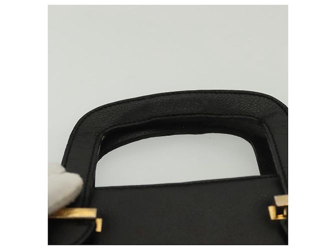 Borsa da lavoro in pelle nera e oro Salvatore Ferragamo Auth bs28482 Nero D'oro - vista 8