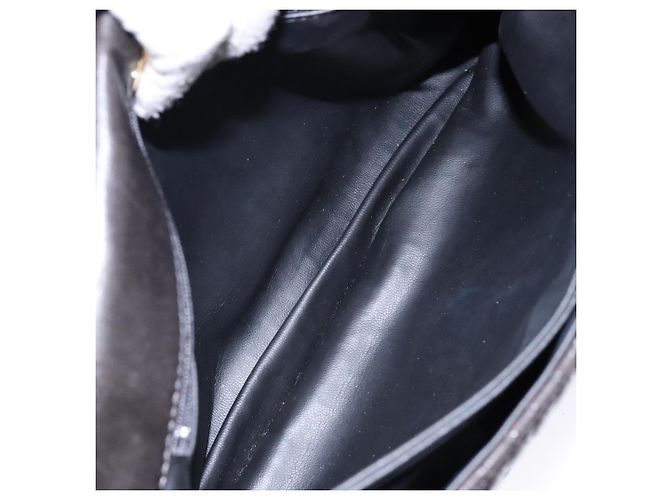 BALLY Borsa a Mano Matelassé in Pelle Nera e Oro Auth ki5898 Nero D'oro - vista 18