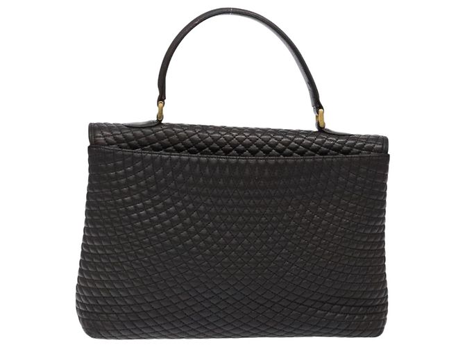 BALLY Borsa a Mano Matelassé in Pelle Nera e Oro Auth ki5898 Nero D'oro - vista 3