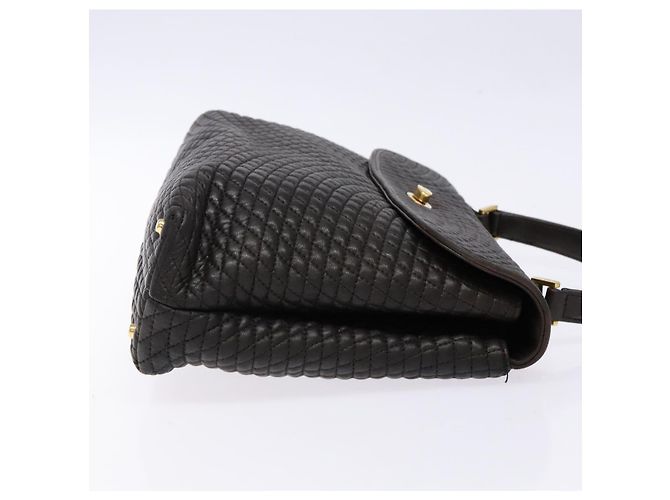 BALLY Borsa a Mano Matelassé in Pelle Nera e Oro Auth ki5898 Nero D'oro - vista 4