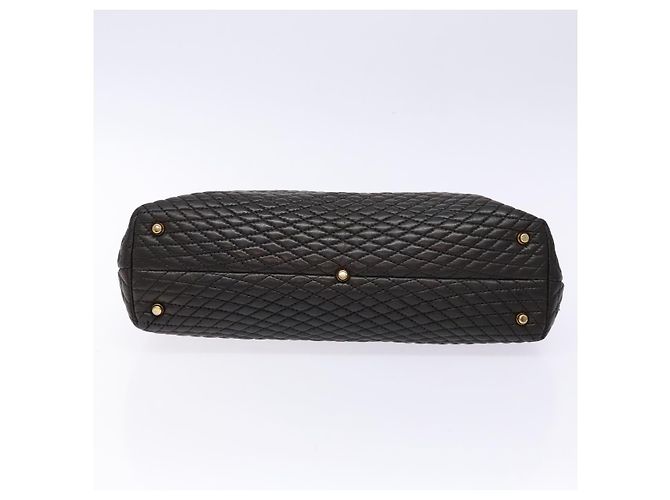 BALLY Borsa a Mano Matelassé in Pelle Nera e Oro Auth ki5898 Nero D'oro - vista 9