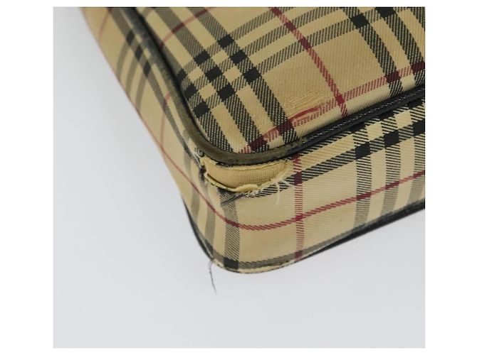 Borsa a Spalla Nova Check in Tela Beige e Argento Autentica Burberry 138221 - vista 10