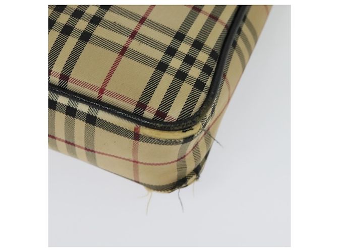 Borsa a Spalla Nova Check in Tela Beige e Argento Autentica Burberry 138221 - vista 13