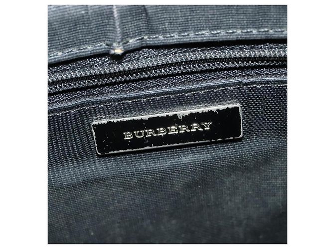 Borsa a Spalla Nova Check in Tela Beige e Argento Autentica Burberry 138221 - vista 16