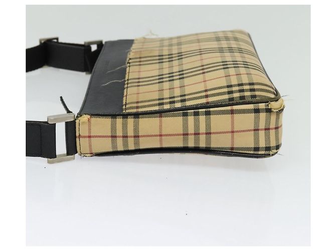 Borsa a Spalla Nova Check in Tela Beige e Argento Autentica Burberry 138221 - vista 4