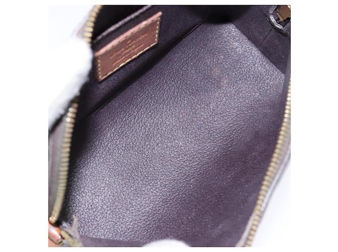 LOUIS VUITTON Pochette Cosmetica PM Monogram Vernis Amarante M91495 Auth 139388 Bordò - vista 10
