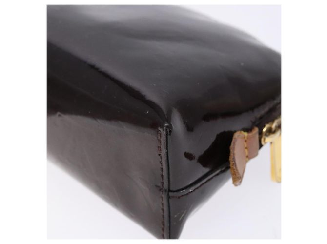 LOUIS VUITTON Pochette Cosmetica PM Monogram Vernis Amarante M91495 Auth 139388 Bordò - vista 15
