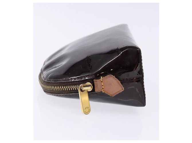 LOUIS VUITTON Pochette Cosmetica PM Monogram Vernis Amarante M91495 Auth 139388 Bordò - vista 4