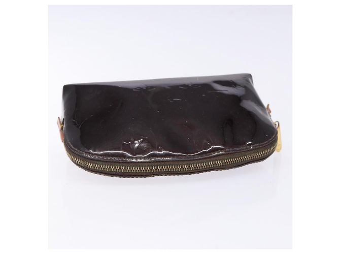 LOUIS VUITTON Pochette Cosmetica PM Monogram Vernis Amarante M91495 Auth 139388 Bordò - vista 5