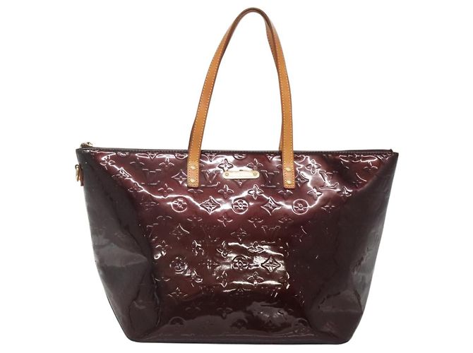 LOUIS VUITTON Borsa Tote Bellevue GM Monogram Vernis Amarante M93589 Auth 137375 Bordò - vista 13