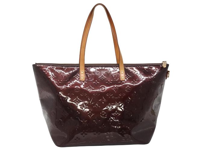 LOUIS VUITTON Borsa Tote Bellevue GM Monogram Vernis Amarante M93589 Auth 137375 Bordò - vista 2