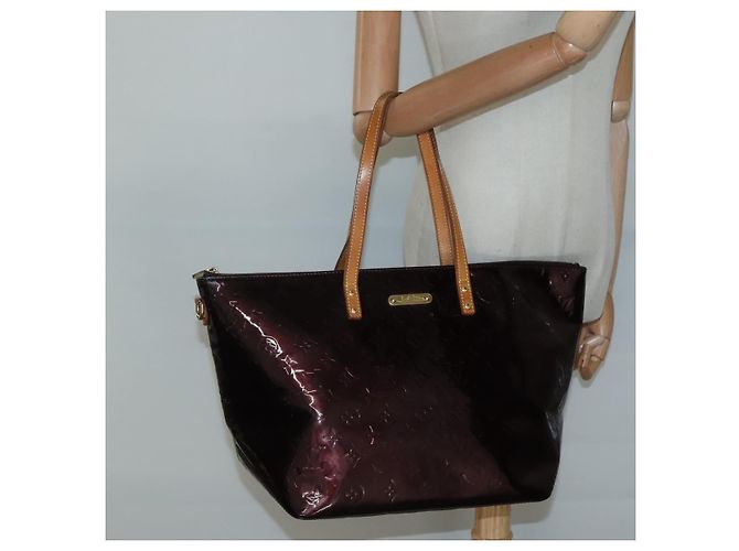 LOUIS VUITTON Borsa Tote Bellevue GM Monogram Vernis Amarante M93589 Auth 137375 Bordò - vista 21
