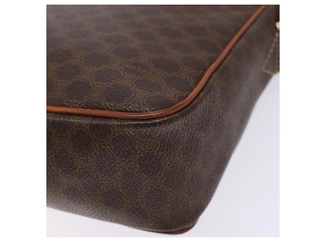 Céline Borsa a spalla in tela Macadam CELINE in pelle PVC marrone oro Auth 138817 D'oro - vista 12