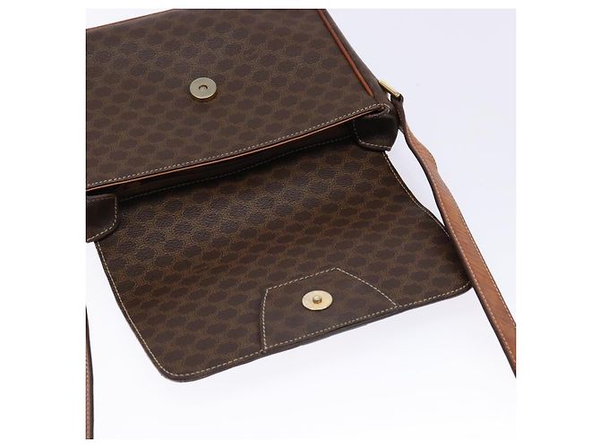 Céline Borsa a spalla in tela Macadam CELINE in pelle PVC marrone oro Auth 138817 D'oro - vista 15