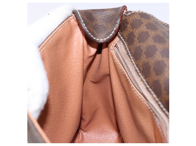 Céline Borsa a spalla in tela Macadam CELINE in pelle PVC marrone oro Auth 138817 D'oro - vista 19