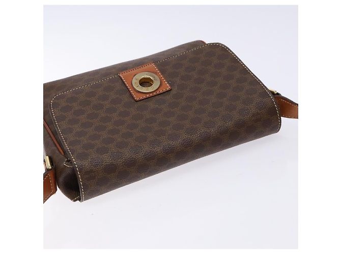 Céline Borsa a spalla in tela Macadam CELINE in pelle PVC marrone oro Auth 138817 D'oro - vista 6