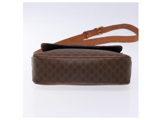 Céline Borsa a spalla in tela Macadam CELINE in pelle PVC marrone oro Auth 138817 D'oro - vista 9