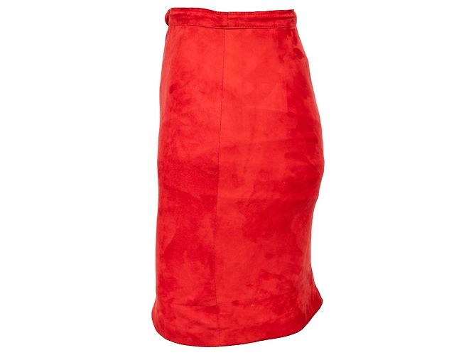 Falda Mini de Ante Valentino Roja - vista 2