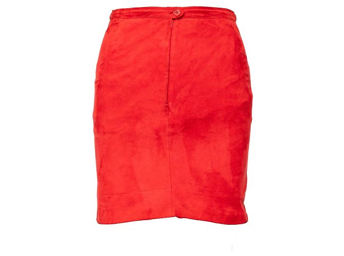Falda Mini de Ante Valentino Roja - vista 3