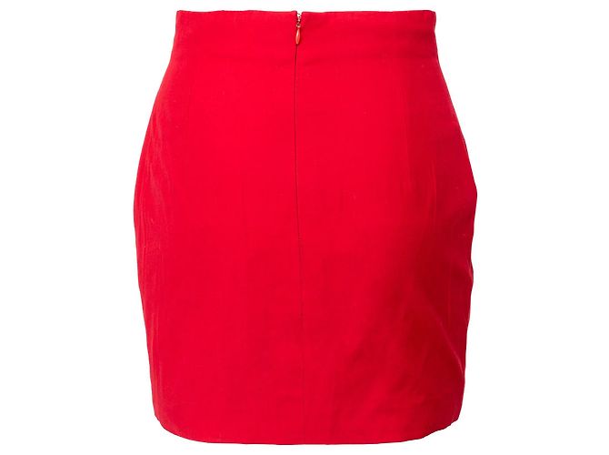 Mini saia Gianni Versace Vermelho - vista 3