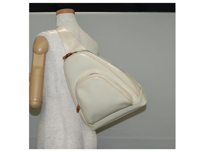 Borsa a Corpo GUCCI Smalto Oro Bianco 003 2113 0027 Auth bs28429 - vista 29