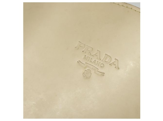 PRADA Handtasche aus Lackleder Beige Auth 137502 - Ansicht 14