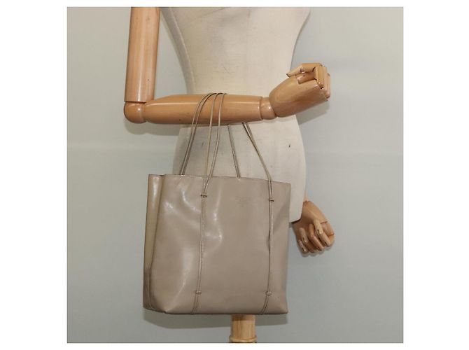 PRADA Handtasche aus Lackleder Beige Auth 137502 - Ansicht 23