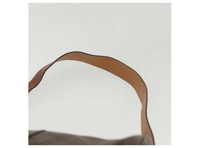 Céline Borsa a Spalla in Tela Macadam CELINE in Pelle PVC Marrone Oro Auth 136070 D'oro - vista 8