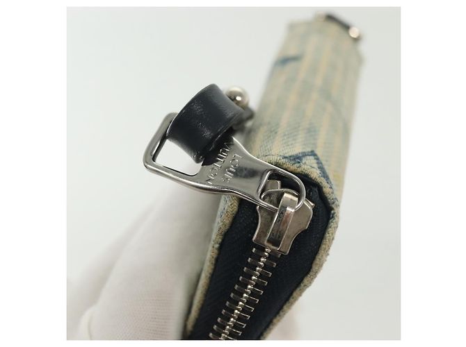 PORTAFOGLI COMPACT ZIPPY MONOGRAM ACQUARELLO BLU LOUIS VUITTON M80461 Auth bs28348 - vista 11