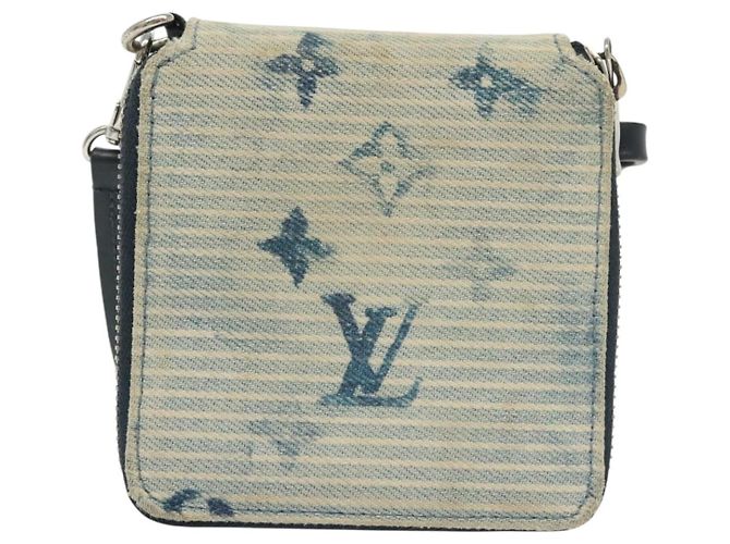 PORTAFOGLI COMPACT ZIPPY MONOGRAM ACQUARELLO BLU LOUIS VUITTON M80461 Auth bs28348 - vista 14