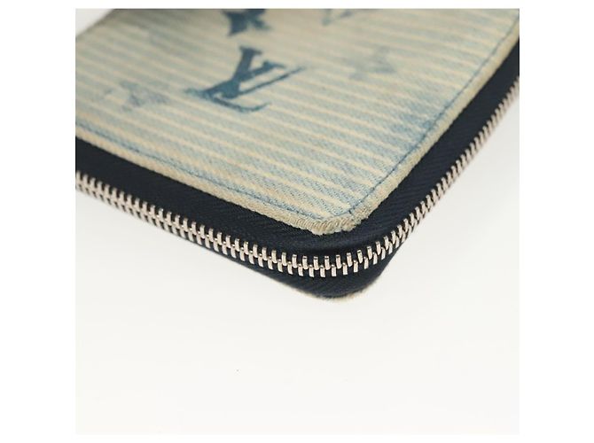 PORTAFOGLI COMPACT ZIPPY MONOGRAM ACQUARELLO BLU LOUIS VUITTON M80461 Auth bs28348 - vista 16