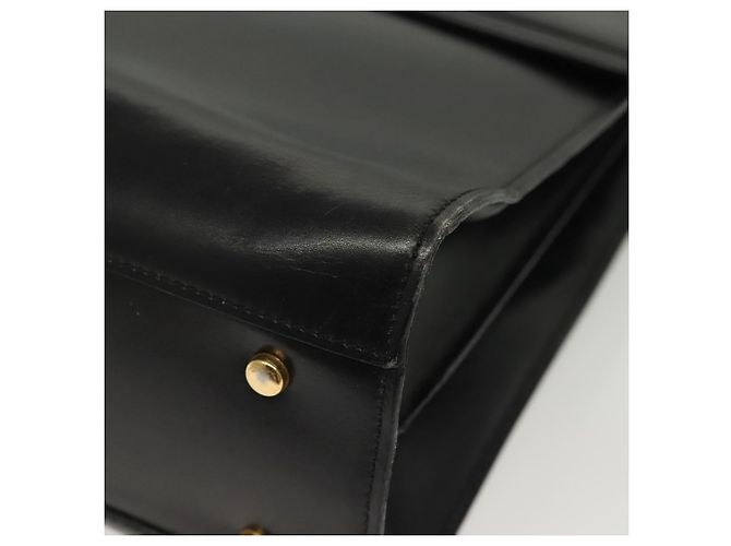 Céline CELINE Hand Bag Leather Black Gold Auth 139446 Golden - view 11
