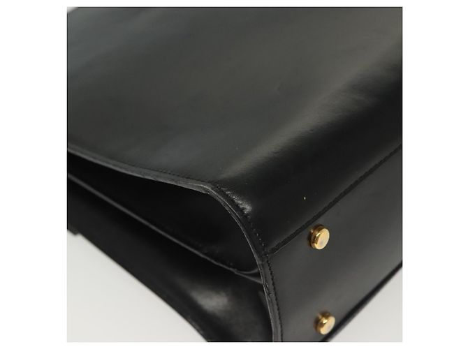 Céline CELINE Hand Bag Leather Black Gold Auth 139446 Golden - view 12