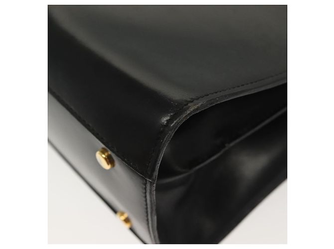 Céline CELINE Hand Bag Leather Black Gold Auth 139446 Golden - view 13