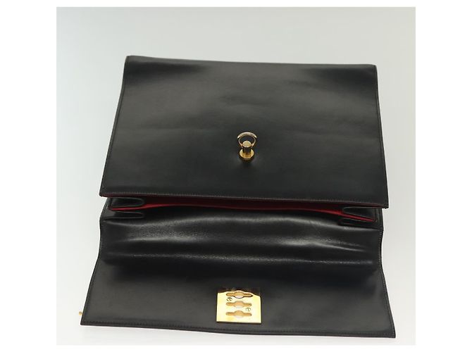 Céline CELINE Hand Bag Leather Black Gold Auth 139446 Golden - view 16