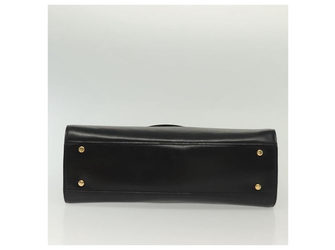 Céline CELINE Hand Bag Leather Black Gold Auth 139446 Golden - view 9