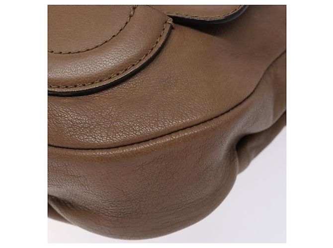 Borsa a Spalla Salvatore Ferragamo in Pelle Beige Oro Auth BA4410 D'oro - vista 10