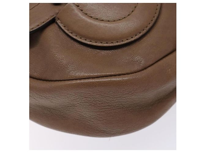 Borsa a Spalla Salvatore Ferragamo in Pelle Beige Oro Auth BA4410 D'oro - vista 11