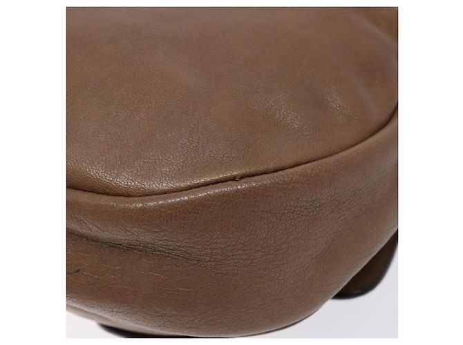 Borsa a Spalla Salvatore Ferragamo in Pelle Beige Oro Auth BA4410 D'oro - vista 12