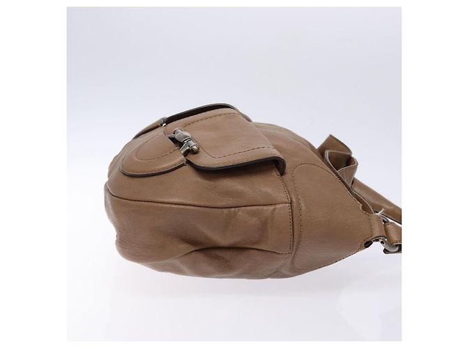 Borsa a Spalla Salvatore Ferragamo in Pelle Beige Oro Auth BA4410 D'oro - vista 4