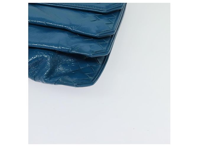 Autre Marque Borsa a Spalla in Pelle Blu INTRECCIATO di BOTTEGA VENETA Auth bs28779 - vista 11