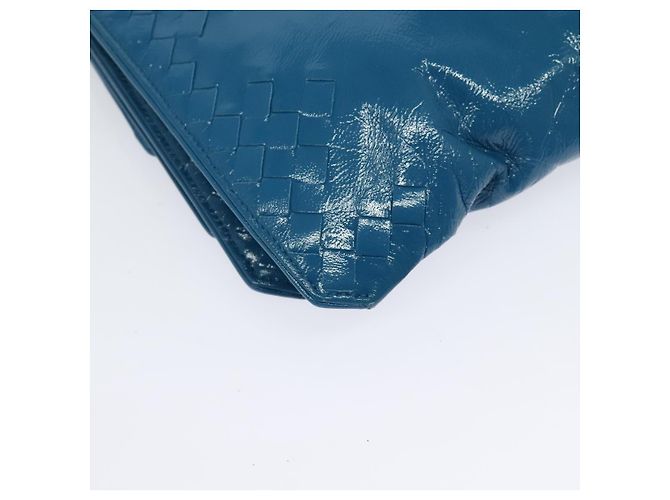 Autre Marque Borsa a Spalla in Pelle Blu INTRECCIATO di BOTTEGA VENETA Auth bs28779 - vista 12