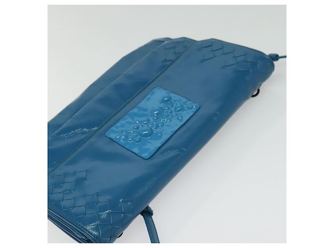 Autre Marque Borsa a Spalla in Pelle Blu INTRECCIATO di BOTTEGA VENETA Auth bs28779 - vista 6