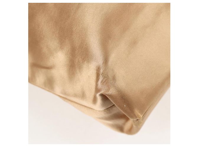 Tote PRADA Kettentasche Satin Gold Auth 129815 Golden - Ansicht 14