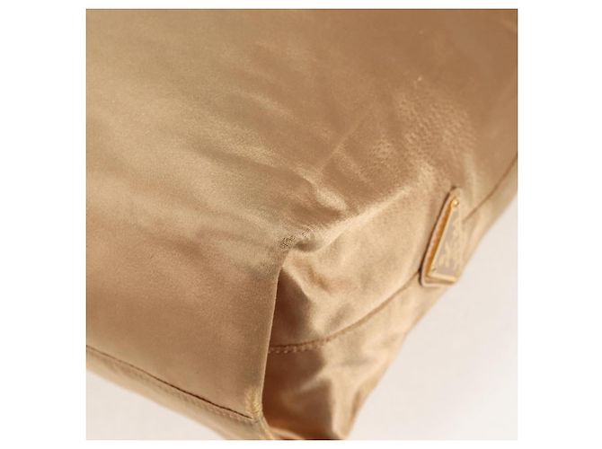 Tote PRADA Kettentasche Satin Gold Auth 129815 Golden - Ansicht 15