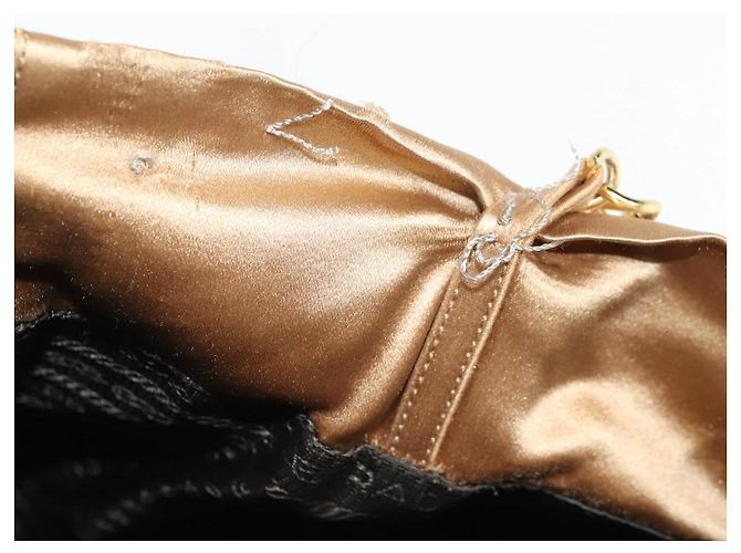 Tote PRADA Kettentasche Satin Gold Auth 129815 Golden - Ansicht 21