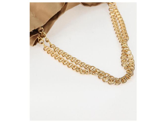 Tote PRADA Kettentasche Satin Gold Auth 129815 Golden - Ansicht 8